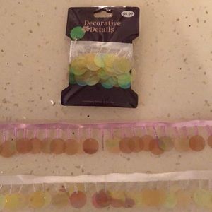 ✂️ Set of 3 sequined trims